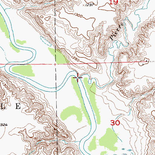 Topographic Map of Pierre Creek, SD