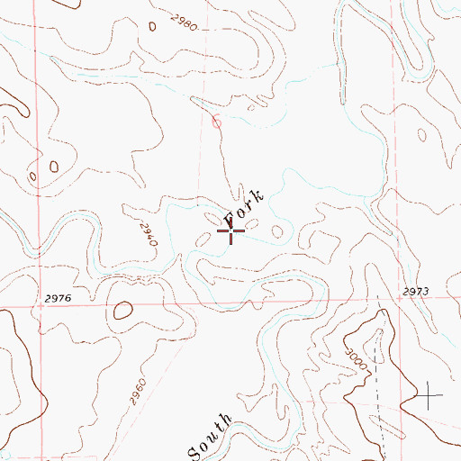 Topographic Map of Pine Spring Creek, SD