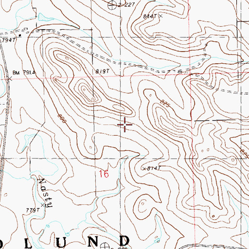 Topographic Map of Pinnacle, SD
