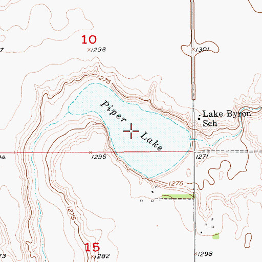 Topographic Map of Piper Lake, SD