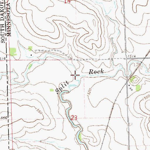 Topographic Map of Pipestone Creek, SD