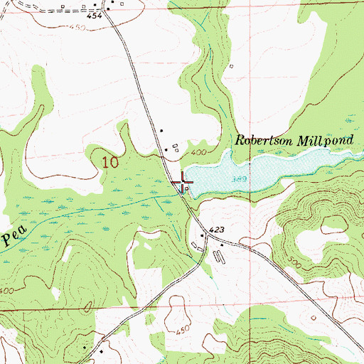 Topographic Map of Robertson Millpond, AL
