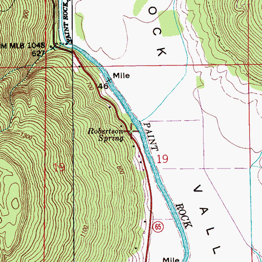 Topographic Map of Robertson Spring, AL