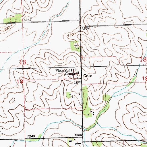 Topographic Map of Pleasant Hill Chapel, SD