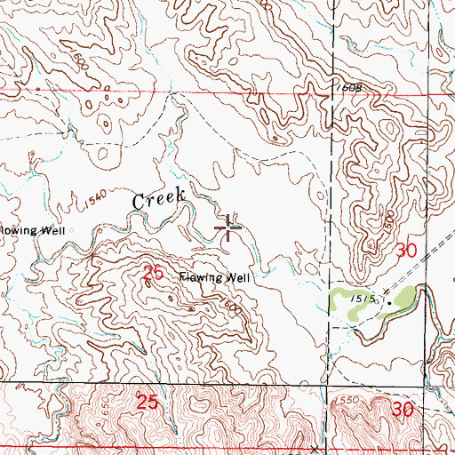 Topographic Map of Plum Creek, SD