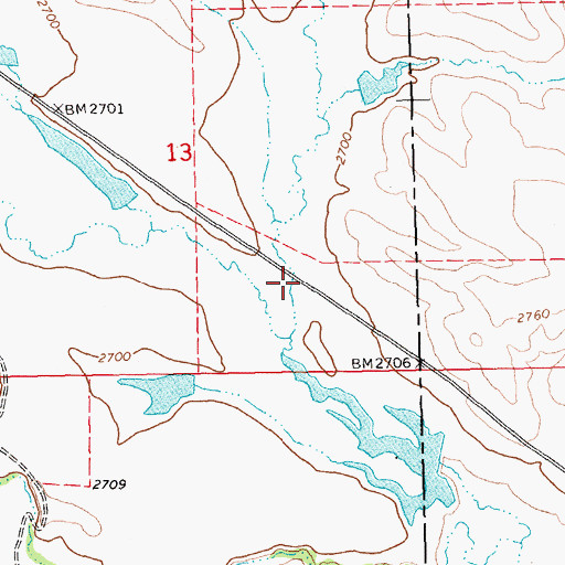 Topographic Map of Plum Creek, SD