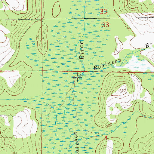 Topographic Map of Robinson Branch, AL