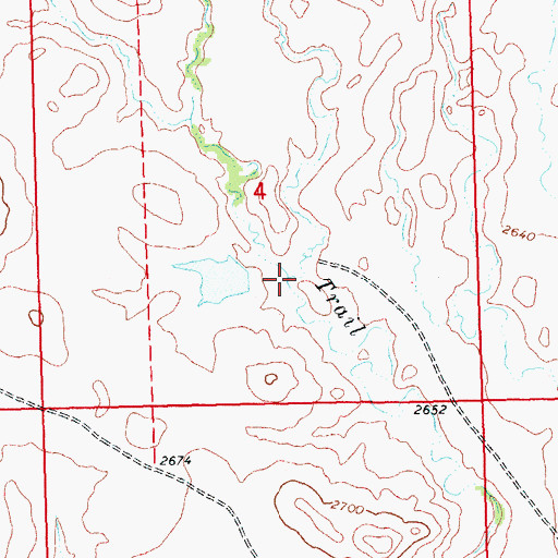 Topographic Map of Plum Creek, SD