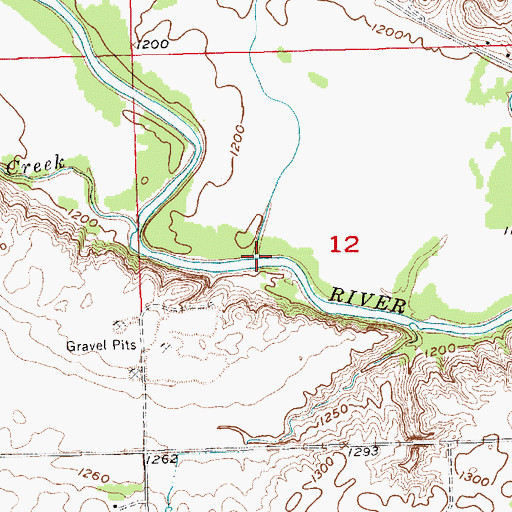 Topographic Map of Plum Creek, SD