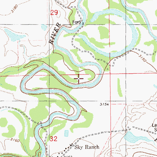 Topographic Map of Plum Creek, SD