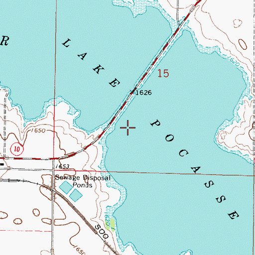 Topographic Map of Lake Pocasse, SD