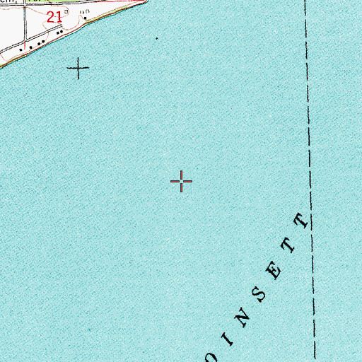 Topographic Map of Lake Poinsett, SD