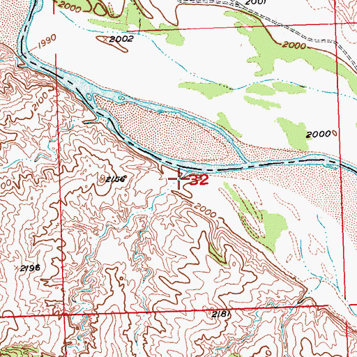 Topographic Map of Poison Weed Draw, SD