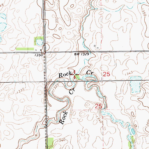 Topographic Map of Pooley Creek, SD