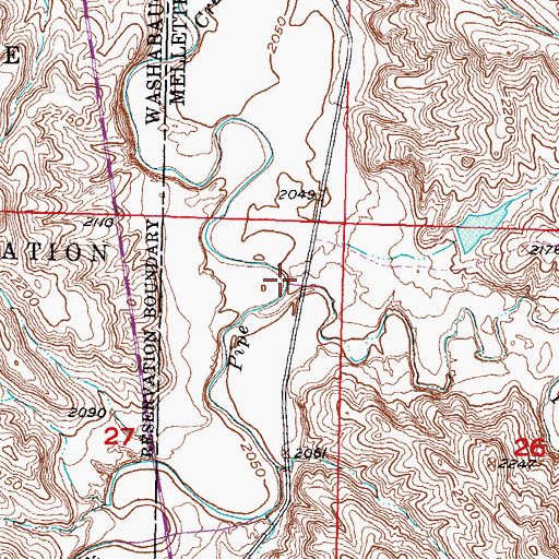 Topographic Map of Porcupine Creek, SD