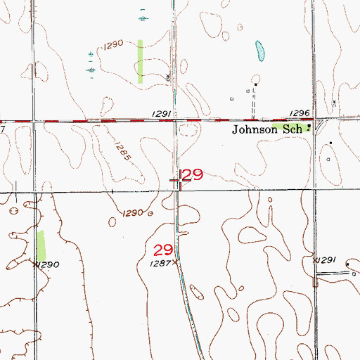 Topographic Map of Portage Detroit Ditch, SD