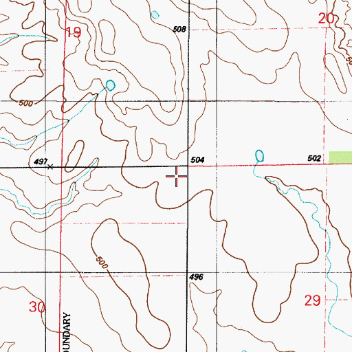 Topographic Map of Prairie Belle School, SD