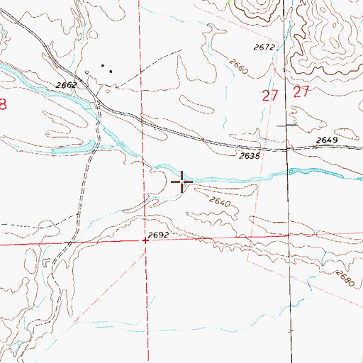 Topographic Map of Prairie Dog Creek, SD