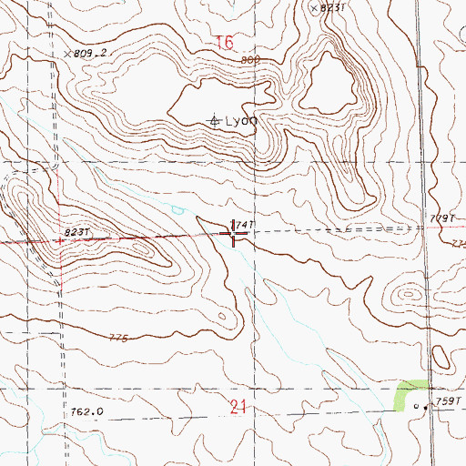 Topographic Map of Prairie View School, SD