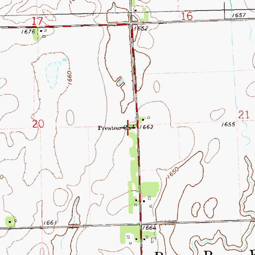 Topographic Map of Preston Church, SD