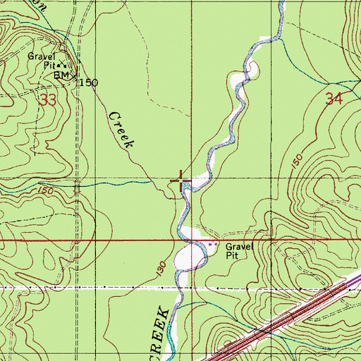 Topographic Map of Robinson Creek, AL