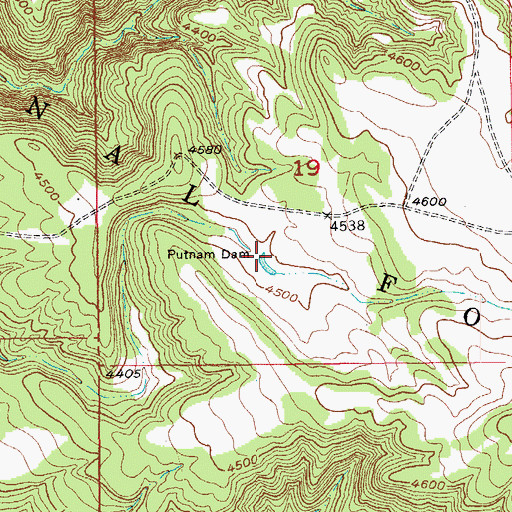 Topographic Map of Putnam Dam, SD