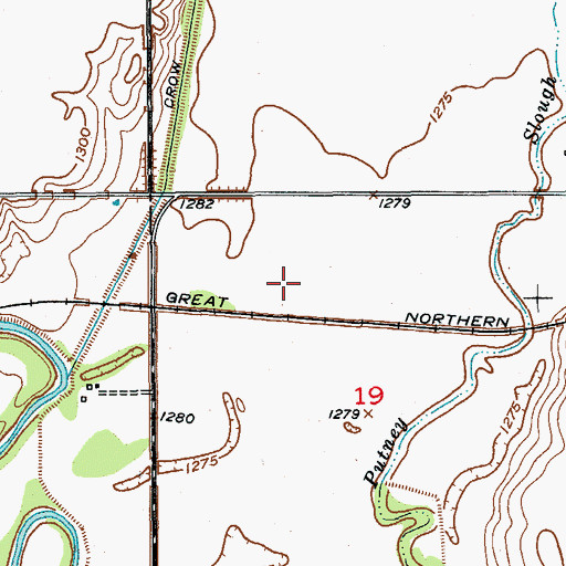 Topographic Map of Putney Slough, SD