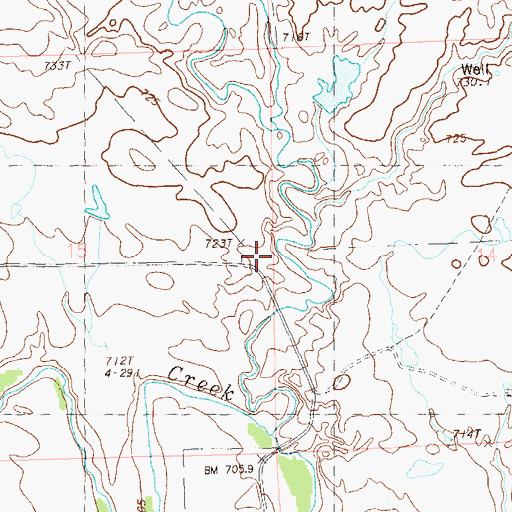 Topographic Map of Rabbit Creek School, SD