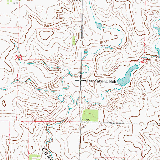 Topographic Map of Rabenberg School, SD