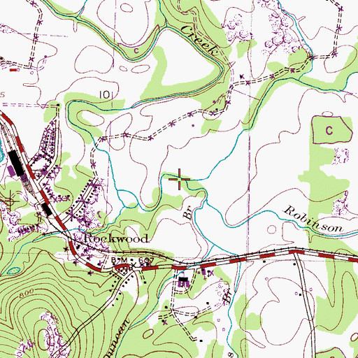 Topographic Map of Robinson Creek, AL