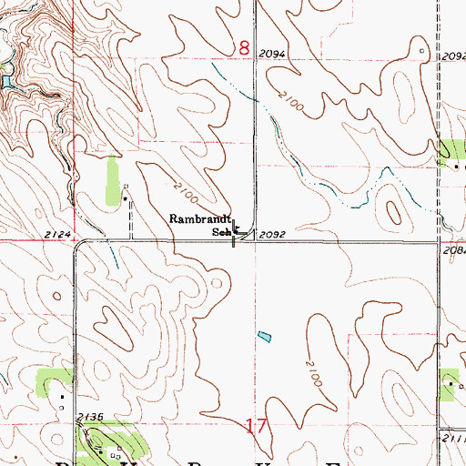 Topographic Map of Rambrandt School, SD