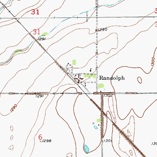 Topographic Map of Randolph, SD