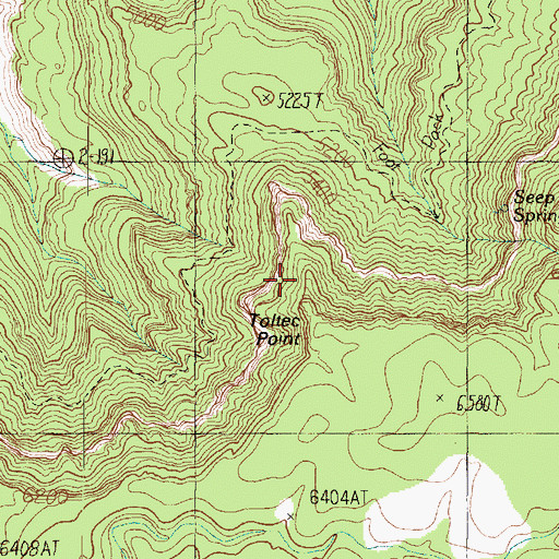 Topographic Map of Toltec Point, AZ
