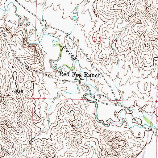 Topographic Map of Red Fox Ranch, SD