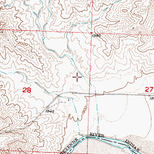 Topographic Map of Red Horse Draw, SD