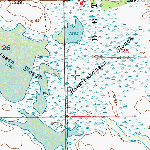 Topographic Map of Renzienhausen Slough, SD
