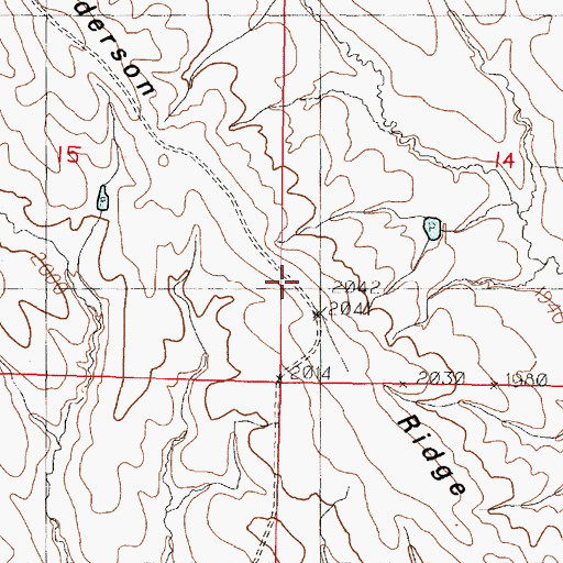 Topographic Map of Rhodes School, SD