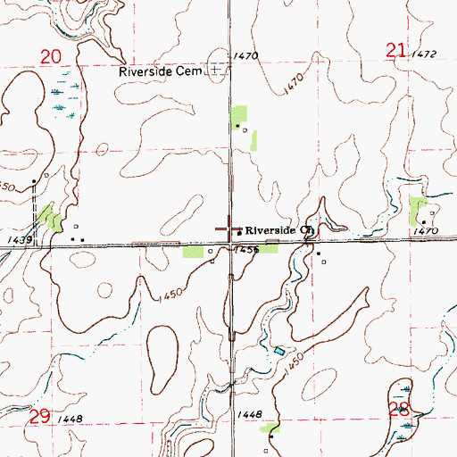 Topographic Map of Riverside Church, SD