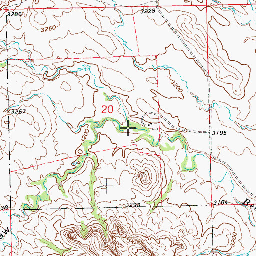 Topographic Map of Road Draw, SD