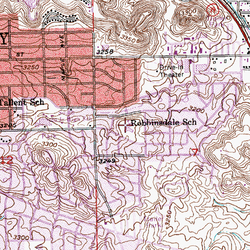 Topographic Map of Robbinsdale Elementary School, SD