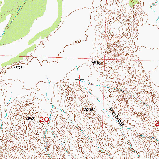 Topographic Map of Robbs Draw, SD
