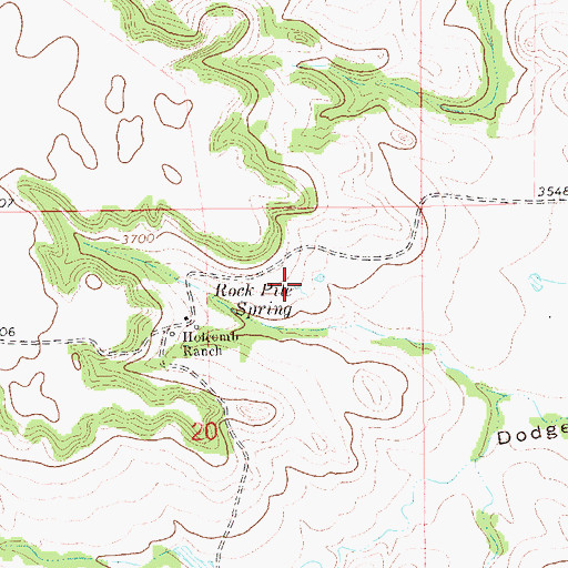 Topographic Map of Rock Pile Spring, SD