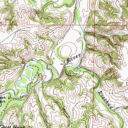 Topographic Map of Rosebud Creek, SD