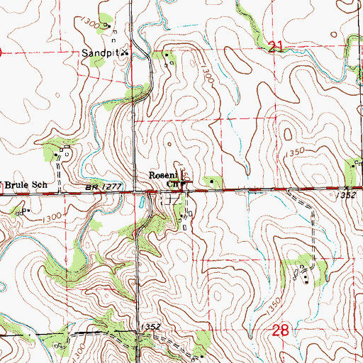 Topographic Map of Rosen Church, SD