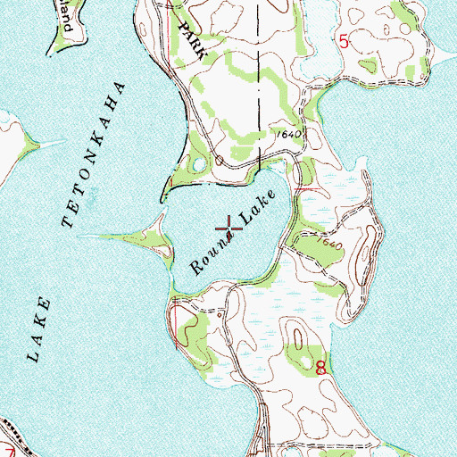 Topographic Map of Round Lake, SD