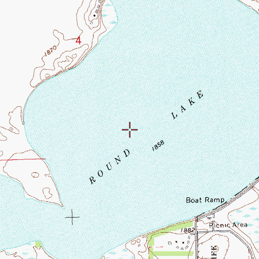 Topographic Map of Round Lake, SD