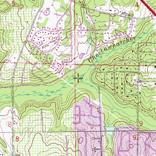 Topographic Map of Rock Creek, AL