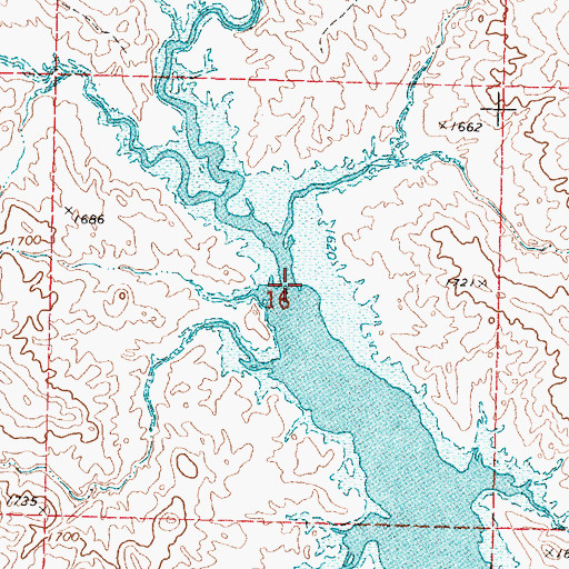 Topographic Map of Rousseau Creek, SD