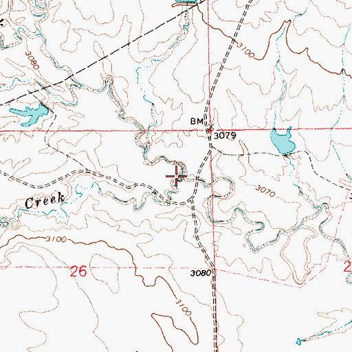 Topographic Map of Ruben Creek, SD