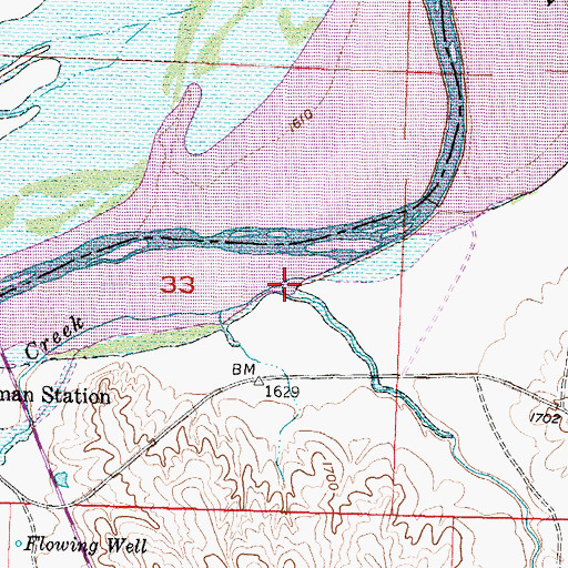 Topographic Map of Sage Creek, SD